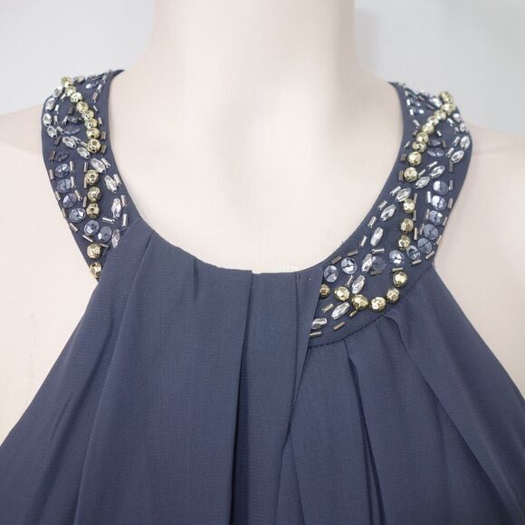 NEW S.L. Fashions Jewel Neck Sheath Dress Formal Cocktail Party Steel Gray 14 - Picture 10 of 15